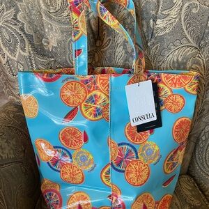 Consuela Vibrant Citrus Blue Tote